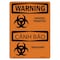Signmission Safety Sign, OSHA WARNING, 7" Height, 10" Width, Biohazard Bilingual, Landscape OS-WS-D-710-L-12494 - alternate 1